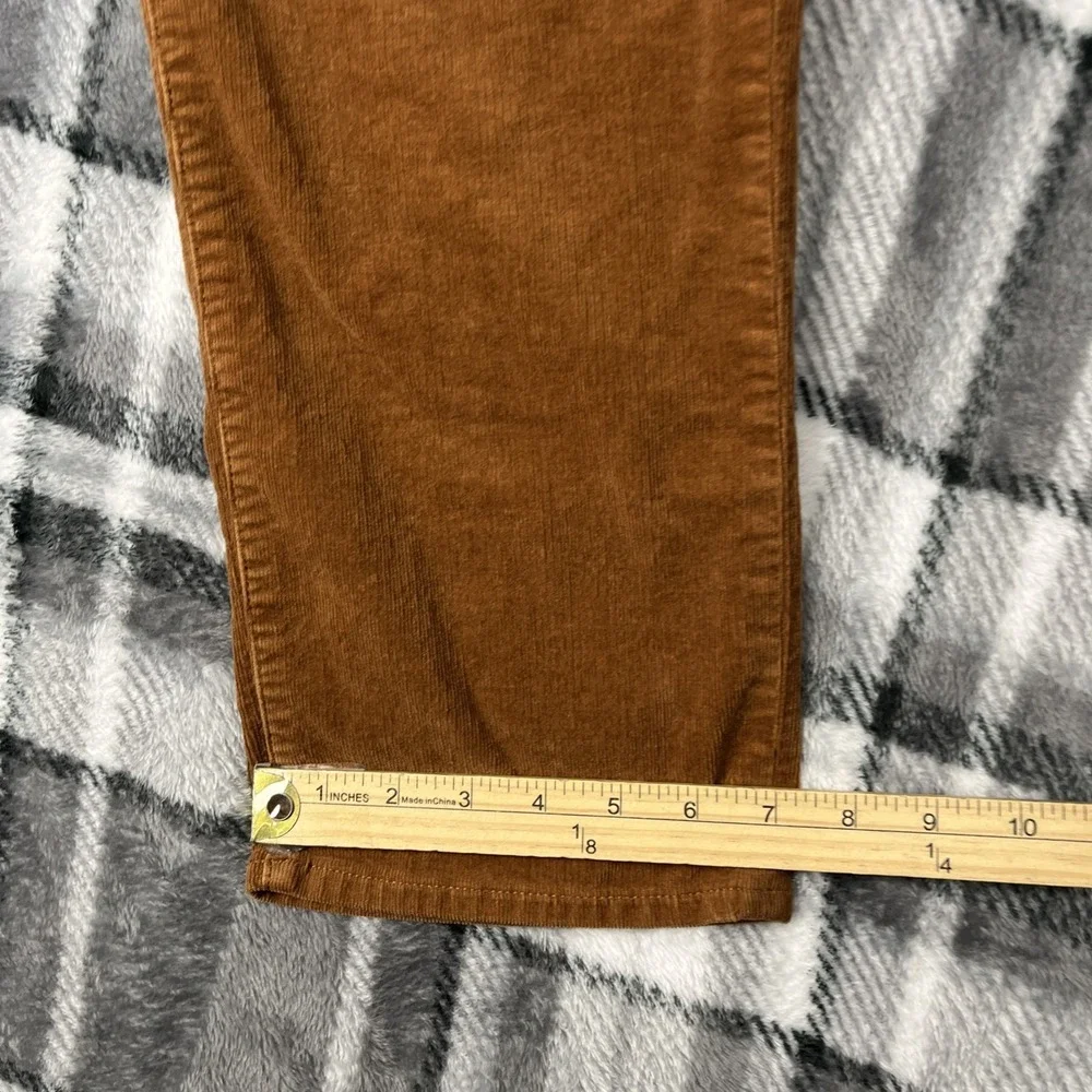 J. Crew Corduroy Straight Leg Pants Womens Size 32 5 Pocket Brown Gold BT006